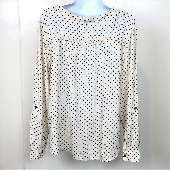 H&M Divided Black and White Polka Dot Top - Picture 2 of 5